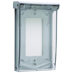 Pass & Seymour 3723 Series Weatherproof Outlet Box Covers Polycarbonate 1 Gang Clear