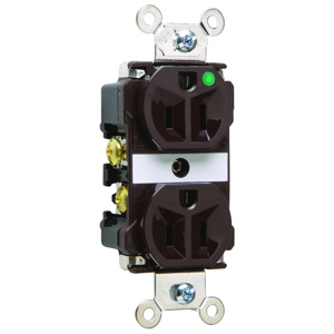 Pass & Seymour 8200 Series Duplex Receptacles 15 A 125 V 2P3W 5-15R Hospital Brown