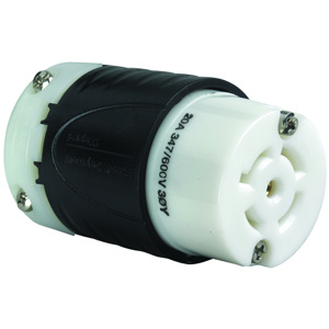 Pass & Seymour Turnlok® Locking Connectors 20 A 347/600 V 4P5W L23-20R Uninsulated Turnlok® Corrosion-resistant