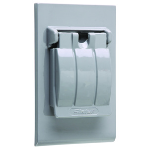 Pass & Seymour 3760 Series Weatherproof Outlet Box Covers Thermoplastic 1 Gang Gray