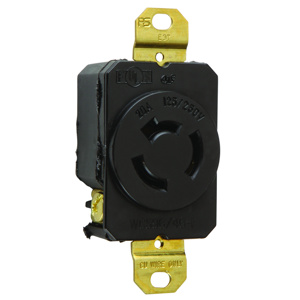 Pass & Seymour Turnlok® Series Locking Receptacles Non-NEMA Black/White