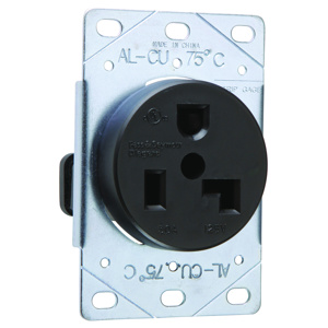 Pass & Seymour 3802 Series Power Outlets 30 A 125 V 2P3W 5-15R Commercial Black
