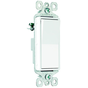 Pass & Seymour SPST Rocker Light Switches 15 A 120 V Trademaster® White