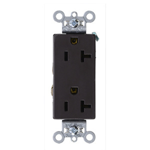 26342 DPLXRCPT DECO 5-20R 20A 125V BRN
