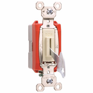 Pass & Seymour SPST Keyed/Locking Toggle Light Switches 20 A 120/277 V No Illumination Ivory