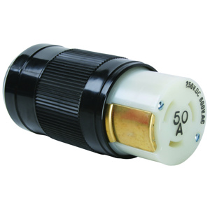 Pass & Seymour Turnlok® Locking Connectors 50 A 600 VAC/250 VDC 3P4W Non-NEMA Uninsulated Turnlok® Corrosion-resistant