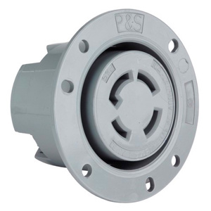 Pass & Seymour Turnlok® Series Locking Flanged Receptacles 30 A 347/600 V 4P4W L20-30R