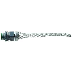 Pass & Seymour Dust-tight Series Meshed Strain Relief Cord Connectors Male Connector 1/2 in 0.400 - 0.540 in Closed Mesh, Single Weave
