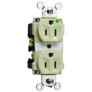Pass & Seymour 8200 Series Duplex Receptacles 15 A 125 V 2P3W 5-15R Hospital Ivory