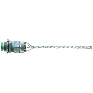 Pass & Seymour Dust-tight Series Meshed Strain Relief Cord Connectors Male Connector 1/2 in 0.220 - 0.320 in Closed Mesh, Single Weave
