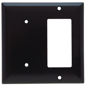 Pass & Seymour Standard Blank Decorator Wallplates 2 Gang Brown Plastic Device