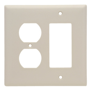 Pass & Seymour Midsized Decorator Duplex Wallplates 2 Gang Light Almond Plastic Device
