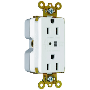 Pass & Seymour 5262-SP TVSS Duplex Receptacles 15 A 125 V 2P3W 5-15R Commercial White