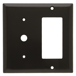 Pass & Seymour Standard Coax Decorator Wallplates 2 Gang 0.406 in Brown Plastic Device