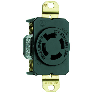 Pass & Seymour Turnlok® Series Locking Receptacles 20 A 277/480 V 4P4W L19-20R