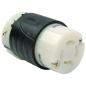 Pass & Seymour Turnlok® Locking Connectors 20 A 277/480 V 4P4W L19-20R Uninsulated Turnlok® Corrosion-resistant