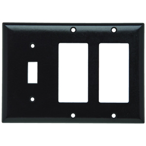 Pass & Seymour Standard Decorator Toggle Wallplates 3 Gang Brown Plastic Device
