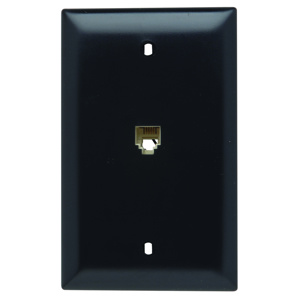 Pass & Seymour TPTE1 On-Q® Series Faceplates 1-RJ11/RJ14 Black