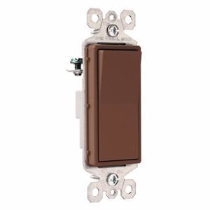Pass & Seymour SPST Rocker Light Switches 15 A 120/277 V Trademaster® Brown