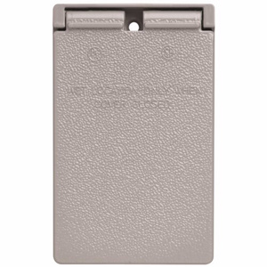 Pass & Seymour CA Series Weatherproof Outlet Box Covers 4-9/16 in x 2-13/16 in Aluminum Die Cast Gray