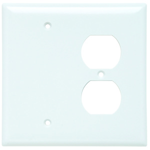 Pass & Seymour Midsized Blank Duplex Wallplates 2 Gang White Plastic Device