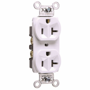 Pass & Seymour CRB5000 Series Duplex Receptacles 20 A 125 V 2P3W 5-20R Commercial White