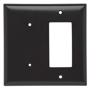 Pass & Seymour Midsized Blank Decorator Wallplates 2 Gang Brown Plastic Device