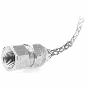 Pass & Seymour Deluxe Female Connector Series Meshed Strain Relief Cord Connectors Female Connector 1 in 0.875 - 1.000 in Closed Mesh, Multi-weave