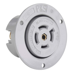 Pass & Seymour Turnlok® Series Locking Flanged Receptacles 20 A 277/480 V 4P5W L22-20R