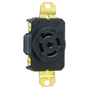 Pass & Seymour Turnlok® Series Locking Receptacles 20 A 277/480 V 4P5W L22-20R