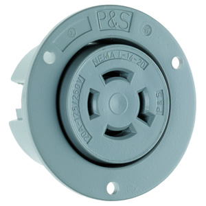 Pass & Seymour Turnlok® Series Locking Flanged Receptacles 20 A 125/250 V 3P4W L14-20R