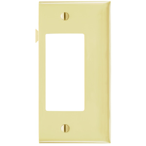 Pass & Seymour Standard Sectional Decorator Wallplates 1 Gang Ivory Nylon Snap-on
