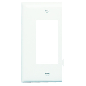 Pass & Seymour Standard Sectional Decorator Wallplates 1 Gang White Nylon Snap-on