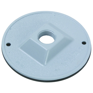 Pass & Seymour WPRB1 Series Weatherproof Round Outlet Box Cover Aluminum Die Cast Gray