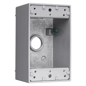 Pass & Seymour Weatherproof Single Gang Outlet Boxes 2-3/32 in Metallic 1 Gang 1/2 in