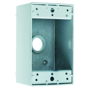 Pass & Seymour Weatherproof Single Gang Outlet Boxes 2-3/32 in Metallic 1 Gang 1/2 in