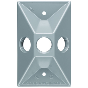 Pass & Seymour WPB1 Series Weatherproof Outlet Box Cover Aluminum Die Cast 1 Gang Gray