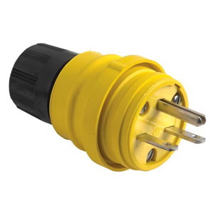 Pass & Seymour Industrial Grade Straight Blade Plugs 15 A 125 V 2P3W 6-15P Watertight