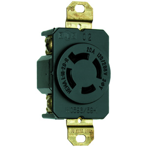 Pass & Seymour Turnlok® Series Locking Receptacles 20 A 120/208 V 4P4W L18-20R