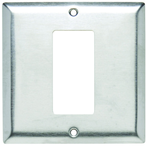 Pass & Seymour Standard Decorator Wallplates 2 Gang Metallic Stainless Steel 302/304 Device