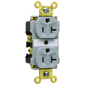 Pass & Seymour 5362-A Series Duplex Receptacles 20 A 125 V 2P3W 5-20R Industrial Gray