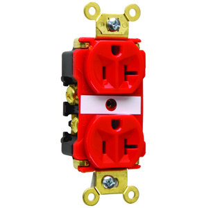 Pass & Seymour 5362-A Series Duplex Receptacles 20 A 125 V 2P3W 5-20R Industrial Red