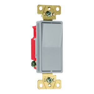 Pass & Seymour SPST Rocker Light Switches 20 A 120/277 V Gray