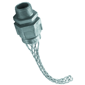 Pass & Seymour Deluxe Series Meshed Strain Relief Cord Connectors 3/4 in Aluminum 0.560 - 0.625 in