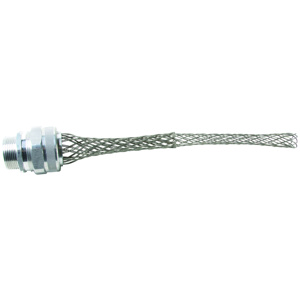 Pass & Seymour Deluxe Series Meshed Strain Relief Cord Connectors Male Connector 1-1/4 in 1.250 - 1.375 in Closed Mesh, Multi-weave