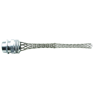 Pass & Seymour Deluxe Series Meshed Strain Relief Cord Connectors Male Connector 1-1/2 in 1.250 - 1.375 in Closed Mesh, Multi-weave