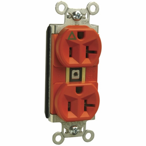 Pass & Seymour PTIG5362 Series Duplex Receptacles 20 A 125 V 2P3W 5-20R Commercial Orange