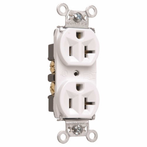 Pass & Seymour 5362 Series Duplex Receptacles 20 A 125 V 2P3W 5-20R Commercial White