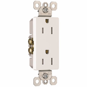 Pass & Seymour 885-TR Series Duplex Receptacles White 15 A 5-15R Residential Tamper-resistant