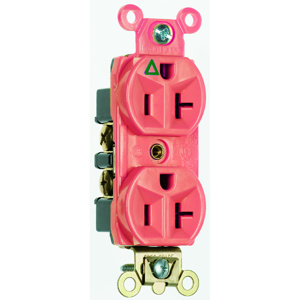Pass & Seymour IG8300 Series Duplex Receptacles 20 A 125 V 2P3W 5-20R Hospital Orange